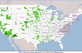 Where West Nile Virus Affects Humans (Map)